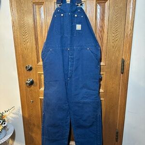 Vintage 90’s Blue Carhartt Work Overalls With Double Padded Knees